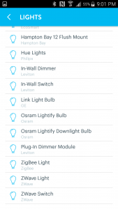 Wink hub includes generic zwave devices to use for devices not listed. 