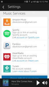 Amazon Echo third party music services