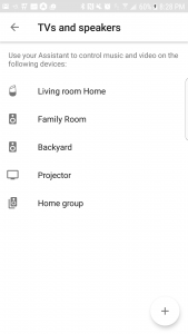 Google Home app will display all your casting devices.