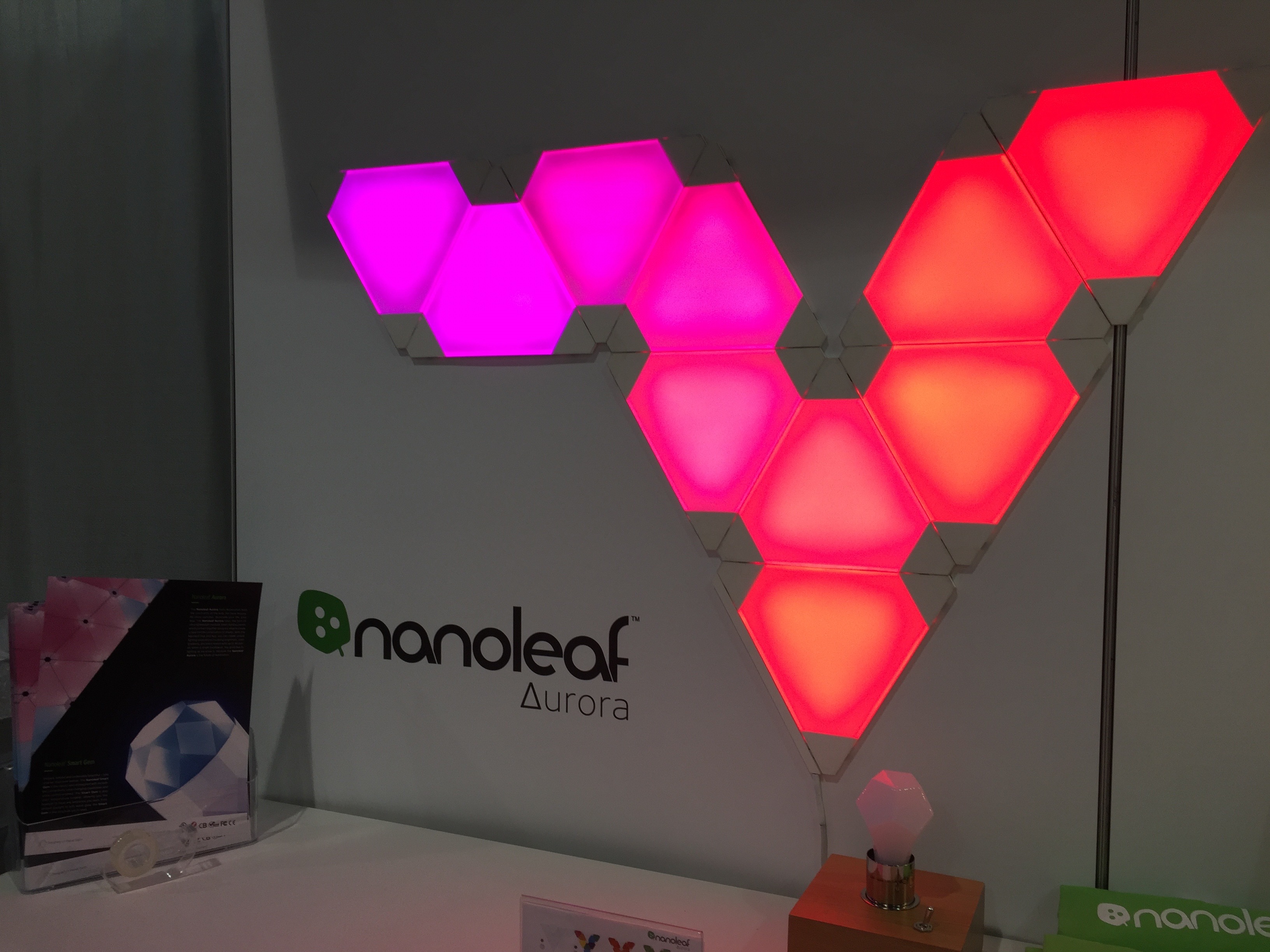 Nanoleaf Aurora on display at CES