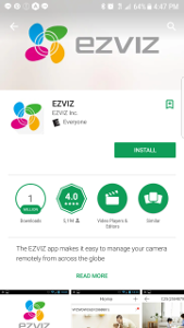 The EZVIZ app is available on all the major app stores for your android or IOS devices.