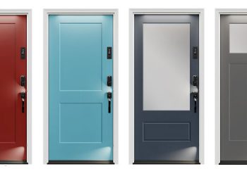 Masonrite M-PWR Smart Door with Ring Video Doorbell, Yale Smart Lock, and Motion Activated Lighting: A Luxury Front-Door Upgrade for Smart Homes